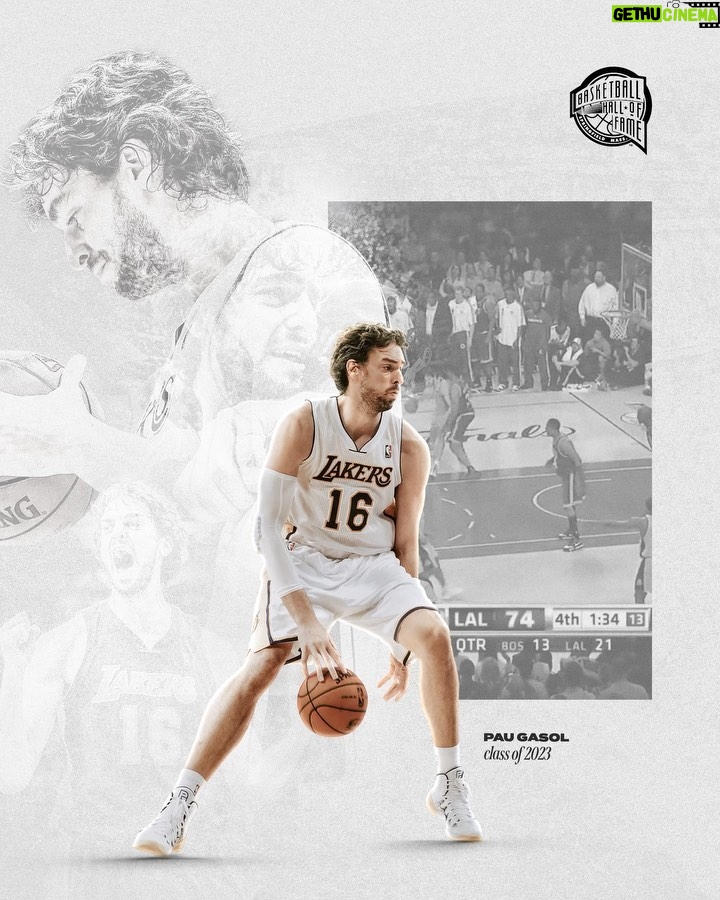 Pau Gasol Instagram - Showcasing 5 of #23HoopClass inductee Pau Gasol’s best plays from his career! Naismith Basketball Hall of Fame