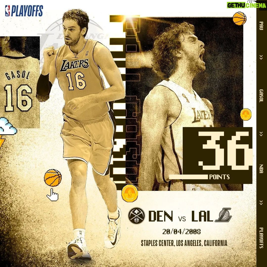 Pau Gasol Instagram - 👀 When Pau activated the #PLAYOFFMODE ... check out his top #NBAPlayoffs performances! Which one is your favorite? 🤔