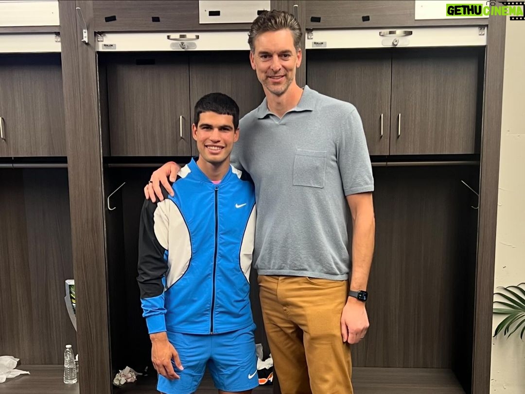 Pau Gasol Instagram - Unforgettable experience watching #TheMatch in Las Vegas! @rafaelnadal and @carlitosalcarazz put up a great show for all the fans all over the world watching. Loved every second!! Thank you @netflix for having us! Mandalay Bay Arena, Las Vegas