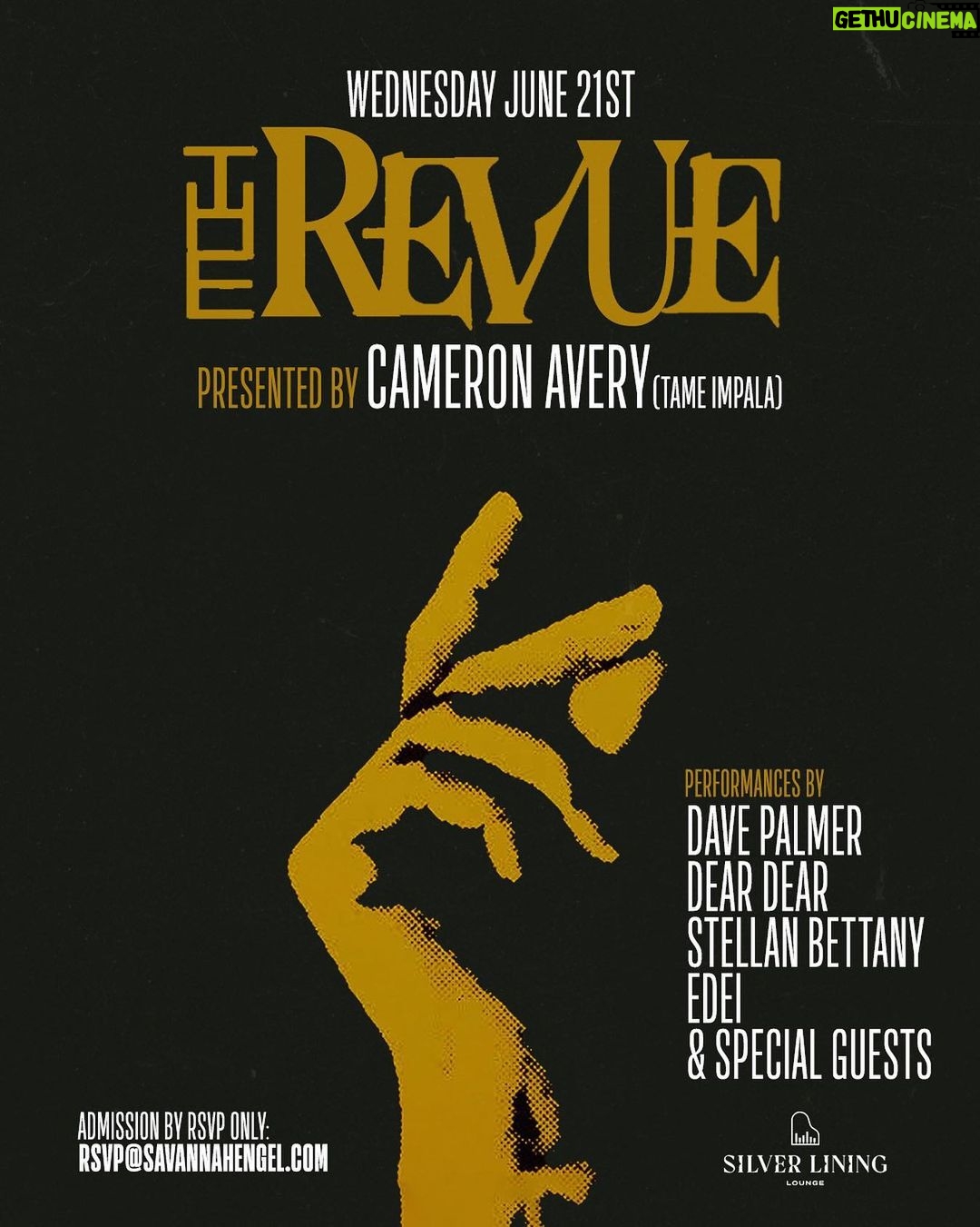 Paul Bettany Instagram - My mate @cameron__avery is curating a night down at @silverlininglounge on the 21st of June called 'The Revue.' Singer/songwriter @edeimusic will be opening the evening followed by MY LOVELY SON the extraordinary @stellan.c.bettany. Cameron will also be performing with his full band as well as @jaleezy & the amazing pianist Dave Palmer @davepalmermusicojai. @chasecohl and @deardearsongs will be performing songs from her new record. And then there’ll be a midnight ramble for some more special guests. I CAN’T FUCKING WAIT FOR THIS!!!! RSVP@savannahengel.com