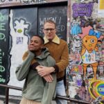 Paul Bettany Instagram – Me and my new mate @jeremypope outside Basquiat’s place. Thrilled to be part of “The Collaboration.”