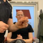 Paul Bettany Instagram – The first creation of white vision by @jonahl_1976 With a sneak appearance from @triciasawyer (the original Whispering Angel) doing some badass head of make up shit!