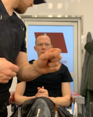Paul Bettany Instagram - The first creation of white vision by @jonahl_1976  With a sneak appearance from @triciasawyer (the original Whispering Angel) doing some badass head of make up shit!