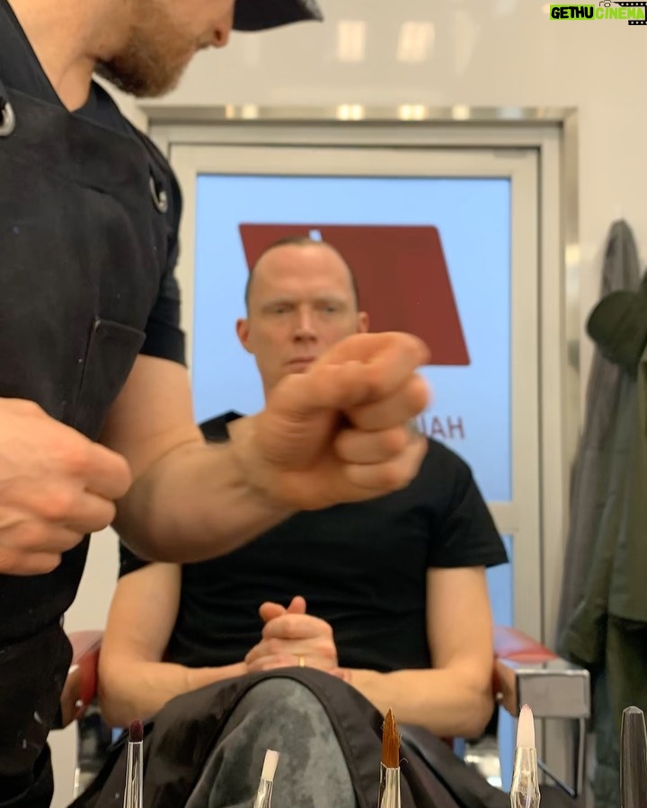 Paul Bettany - 229.7K Likes - The first creation of white vision by @jonahl_1976 With a sneak appearance from @triciasawyer (the original Whispering Angel) doing some badass head of make up shit!