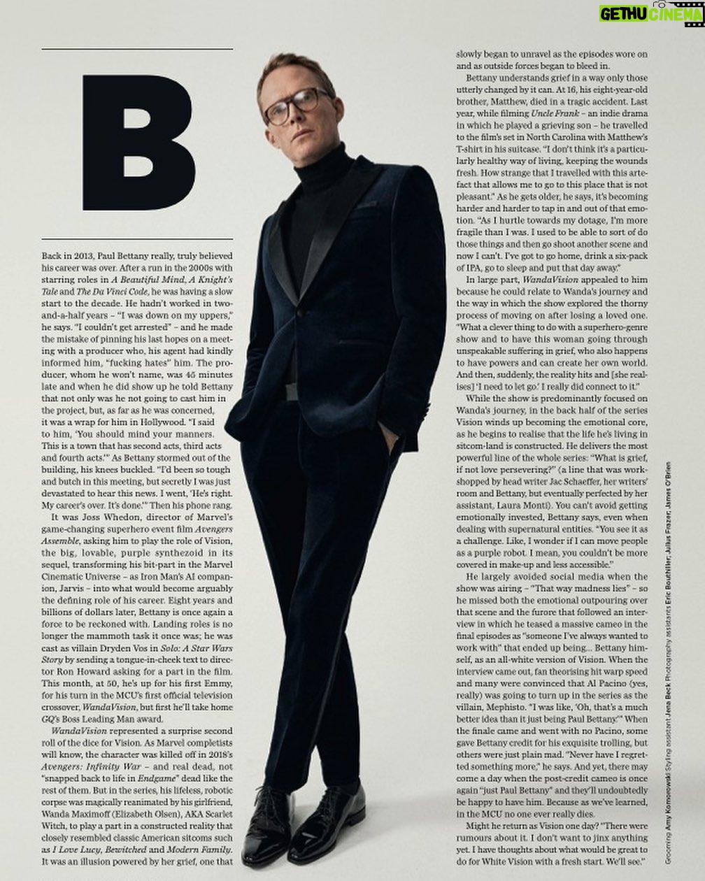 Paul Bettany - 132.4K Likes - @britishgq #gqawards #bossxgqawards
