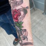 Paul Bettany Instagram – It was amazing to see again this gentleman @paulbettany to bring his old tattoo back to life and add more love on it! 🌹🐝❤️

Thank you so much! 

#familytattoo #tattoo #love #ink #rose #bees #newyorkcity #fy #fyp #fyp #foryoupage #inked #tat #nyc New York City