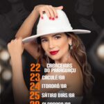 Paula Fernandes Instagram – Anarriê! Animados para uma maratona de shows juninos comigo? 🤠🌽🔥

Confiram minha agenda repleta de música boa, animação e muita arrasta chinelaaaa! 🎉💃🏻🎵

Fiquem atentos, porque vocês poderão acompanhar na íntegra os bastidores dessa turnê. Vou mostrar tudinho: as viagens de carro, avião, ônibus, hotéis… 

A partir de amanhã tem Paulinha na timeline todinha pra vocês! ❤️

#agendajunho #festajunina