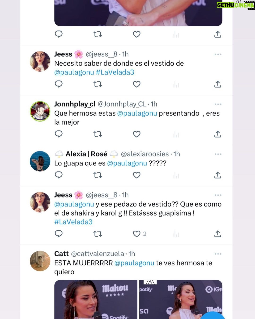Paula Gonu - 181K Likes - 3 años y 3 veladas han pasado desde que estuve comentando la primera alfombra con mora y rauw (tercera foto)🫶🏽🫶🏽🫶🏽 NOS GUSTA EL LOOK?????
