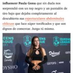 Paula Gonu Instagram - 1. quien adivine la sustancia del bote es porque lo ha hecho alguna vez 2. dais miedo cuando pedís eso mucho 3. camiseta nueva del bershkass 4. “espectaculares abdominales oblicuos” que solo se consiguen con la imagen 6 5. tuve que salir a comprar un segundo bote porque llené el primero en 3💦 6. mis abdominales oblicuos en realidad son comida 7. pPRRRrrraaaaa 8. en mi sitio favorito para cuidarme @backstagebcn os quiero 9. nos vemos así?? 10. la famosa ensalada de diosas, mañana os doy receta en tistos