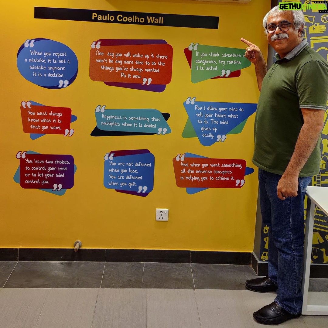 Paulo Coelho Instagram - M. Saquib Khwaja : Paulo Coelho Wall in my New Office - Karachi, Pakistan