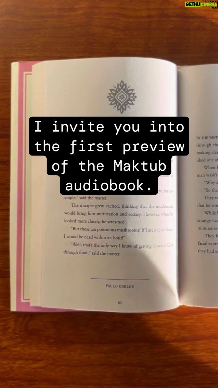 Paulo Coelho Instagram - I invite you into the first preview of the Maktub audiobook. This mischievous master is just one of the wise teachers you’ll encounter in Maktub (available March 5)! Link in bio. 🎧🍄🕯️✨ #Maktub