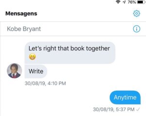Paulo Coelho Instagram - You were more than a great player, dear Kobe Bryant. I learned a lot by interacting with you. Will delete the draft right now, this book has lost its reason