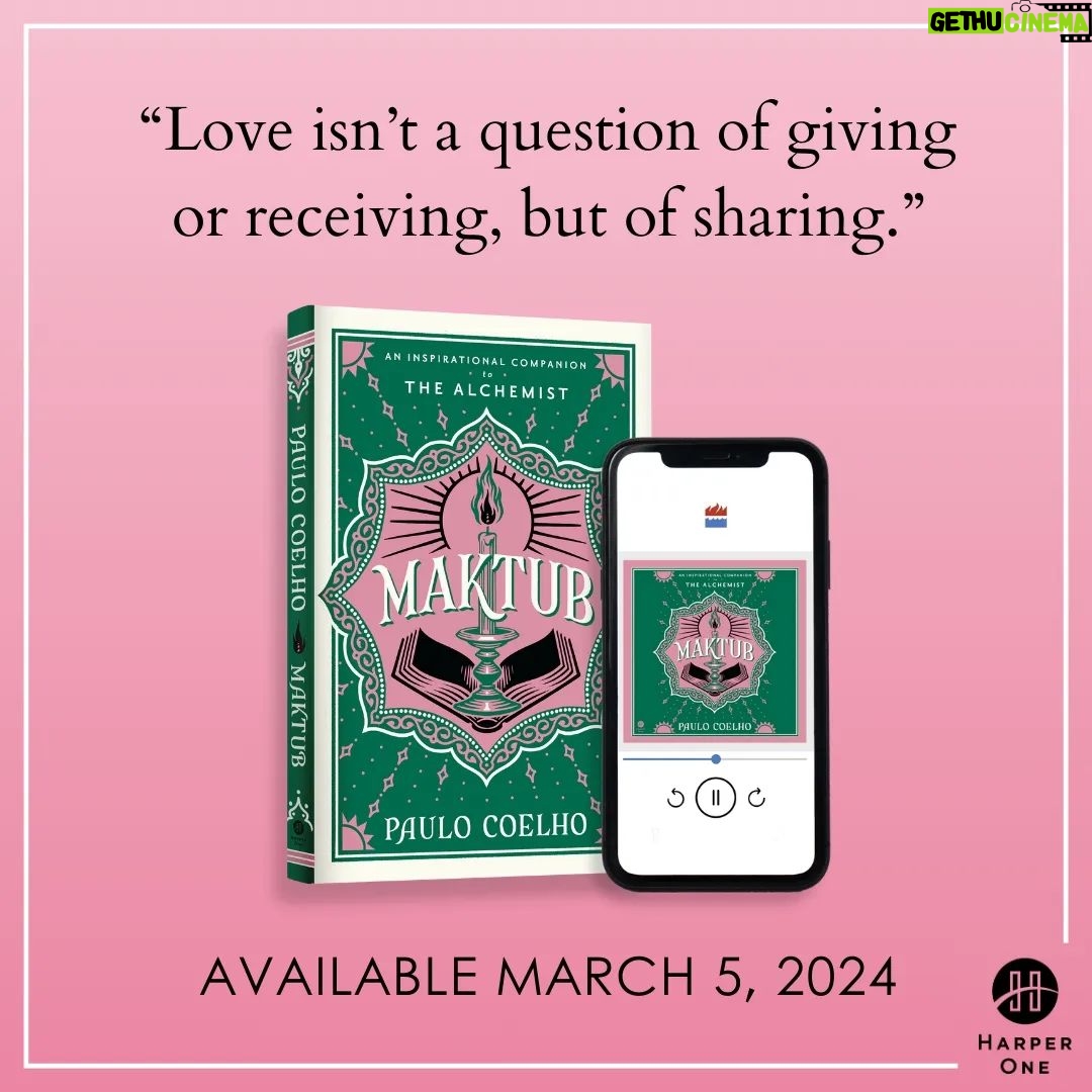 Paulo Coelho Instagram - Love isn't a question of giving or receiving, but of sharing.