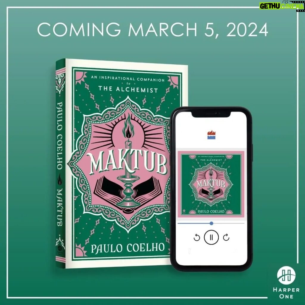 Paulo Coelho Instagram - I’m thrilled to announce that Maktub will be published on March 5th, 2024, in the U.S. and Canada. It is a collection of perspectives, experiences, and wisdom.  Available for preorder now!