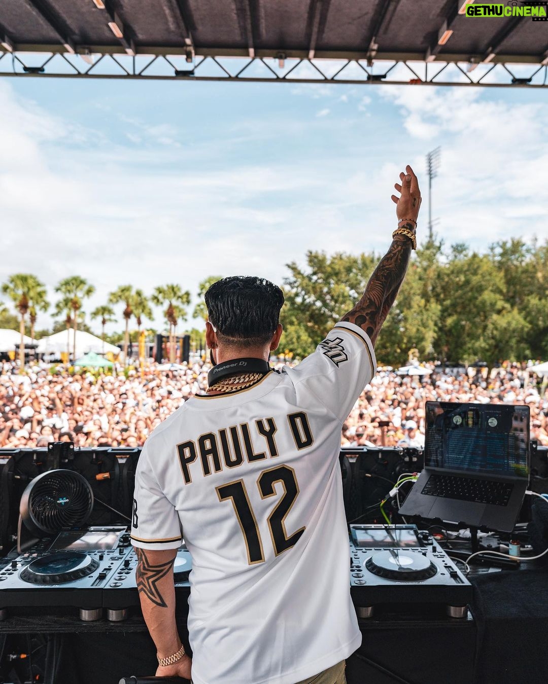 Pauly D. Instagram - GYM. TAN. BOUNCE. IOA Plaza Tailgate