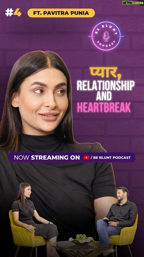 Pavitra Punia Instagram - Blunt conversation with @pavitrapunia_ Watch full episode on “Beblunt Podcast” YouTube channel Link in bio!!!👆🏼 #podcast #emotional #relationship #family #pavitrapunia #beblunt #bebluntpodcast #bebluntwithkkay