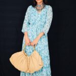 Pavitra Punia Instagram - Series no 3 This lovey single piece from #meghmalhar is a combination of ethnic and indo-western. Paired with silp on heels of same family of colors. A lovey jute bag from #smitam to give the comfortable blooming flowing beach vibes too. Outfit from @meghmalhaar_ Outfit PR @oakpinionpr Bag from @smitamlifestyle Heels - straight from my closet. Oxidised choker - straight from my closet.