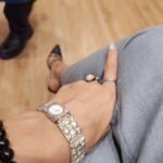 Pavitra Punia Instagram - Coffee ☕️ meet with team Aesthetics Drop #ootd @dior ma bag Ring @gucci A vintage pure silver titan watch is the cherry here 💋🤍 #pavitrapunia #pavitraa #pavitra #pavitraapuniya