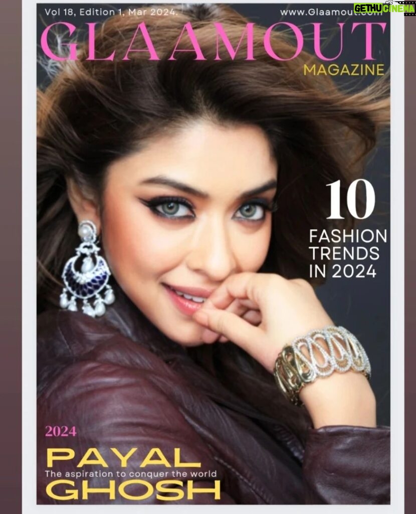 Payal Ghosh Instagram - Hello March welcome to our Queen 👑 Super sensational the making of Super Star ✨ 👑🔱@iampayalghosh ♥⚡✨ Welcome to the magazine with the fabulous @glaamout 2024 Edition Magazine: Glaamout Instagram: @glaamout 🤞💎🧿🪬 Edition: February 2024 Cover Page Queen 👑 : @iampayalghosh ♥♥ Founder : @navi_shar Editor: @navi_shar Credits : Photographer-Shayan Roy MUA- @harshpawar_makeupartist18 @meghna_hairstylist stylist Stylist- @akanshakawedia Dress- @bumpsandfrills Artist Reputation Management @shimmeryentertainment #himaneebhatia #lifestylebrand #lifestyleluxuries #celebstyle #lifestylegoals #lifestyler #fashionmaga #celebrity #magazine #fame #publicfigure #author #famous #peoplepower #magazine #clickmagazine #lux #glaamout