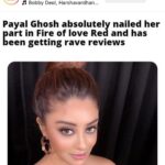 Payal Ghosh Instagram - Review of #fireoflovered 🙏🏻💓 #payalghosh 🖤🖤