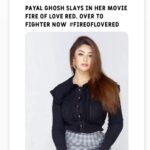 Payal Ghosh Instagram – Review of #fireoflovered 🙏🏻💓 #payalghosh 🖤🖤