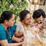 Pearle Maaney Instagram – When the whole family came together to celebrate 🥰
.

Click @sainu_whiteline @_whiteline_photography_ 
Decor @thegreindale 
MUA and Jewellery @sajithandsujith 
Styled by @sabarinathk_ 
Saree @kasavukada_1985 
Nila wearing @sabarinathk_ 
Saree draping @drapewithkp