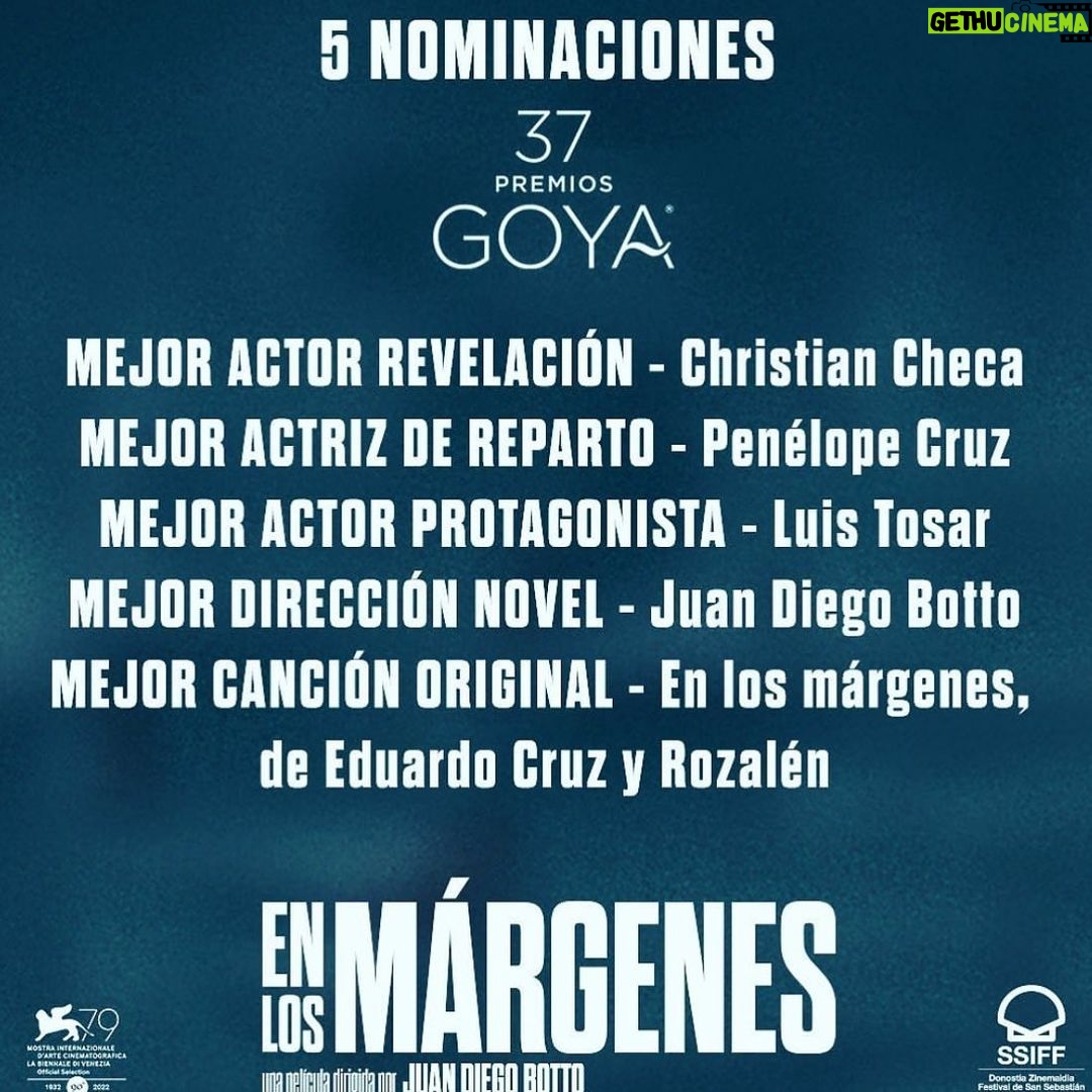 Penélope Cruz Instagram - Gracias!!!! Felicidades a todo el equipo!! Que ilusión tan grande! ❤️ @academiadecine