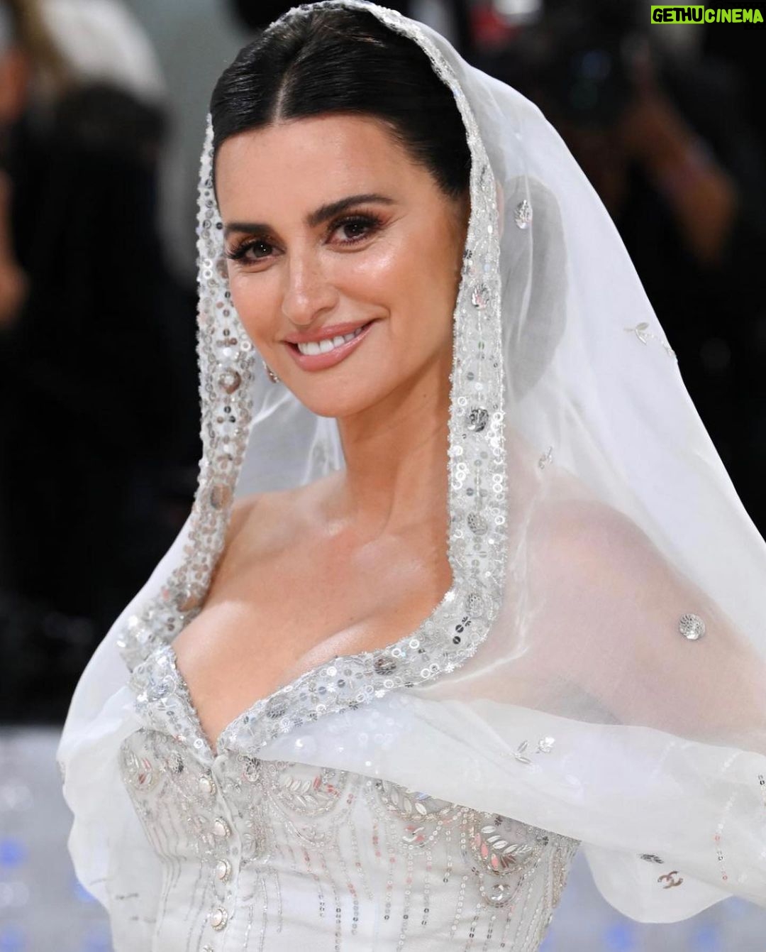 Penélope Cruz Instagram - Thank you #annawintour and @chanelofficial for an incredible night. #metgala2023 #karllagerfeld 💖