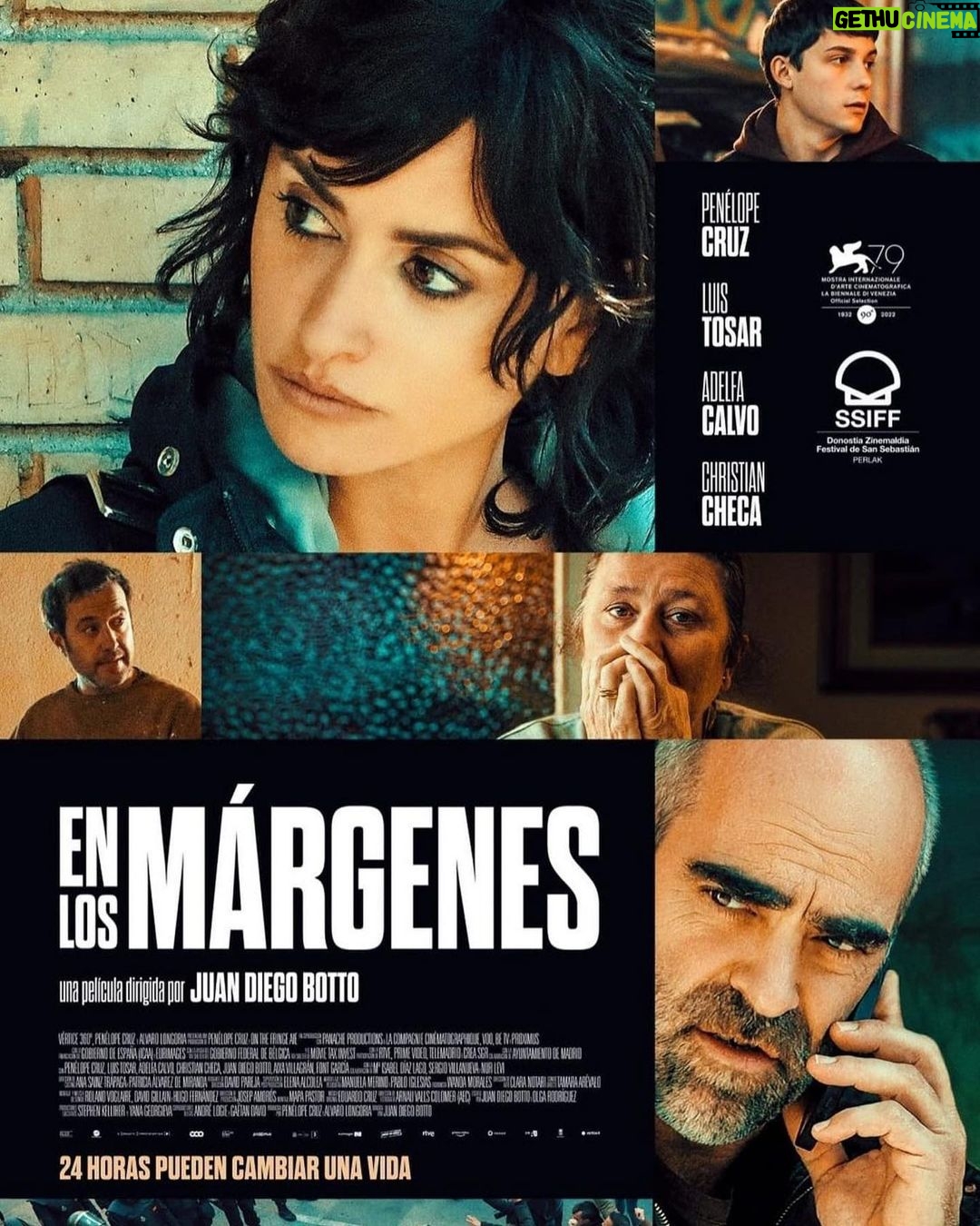 Penélope Cruz Instagram - #enlosmárgenes @juandiegobotto 🔴Ya está el cartel de ‘En los márgenes’. 🗓 El 6 de septiembre, en el Festival de Venecia. 🗓 El 16 de septiembre, en el Festival de San Sebastián 🗓 El 7 de octubre, estreno en cines 🍿 #enlosmargenes #venecia #sansebastian #cine