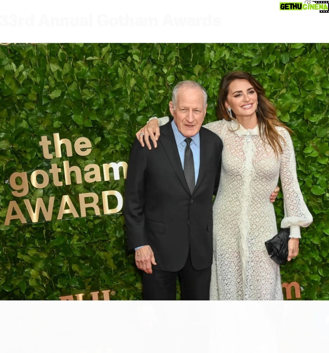 Penélope Cruz Instagram - Thank you so much @gothamawards Very grateful for my nomination and the beautiful tribute to our film. Thank you @chanelofficial @neonrated @michaelmannofficial @pabloidbeauty #chaneljewelry @ferrarithemovie