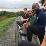 Penn Badgley Instagram - A Sunday of apple picking before the guy on the end there becomes a father. Edit: *not me. Other guy at the end.
