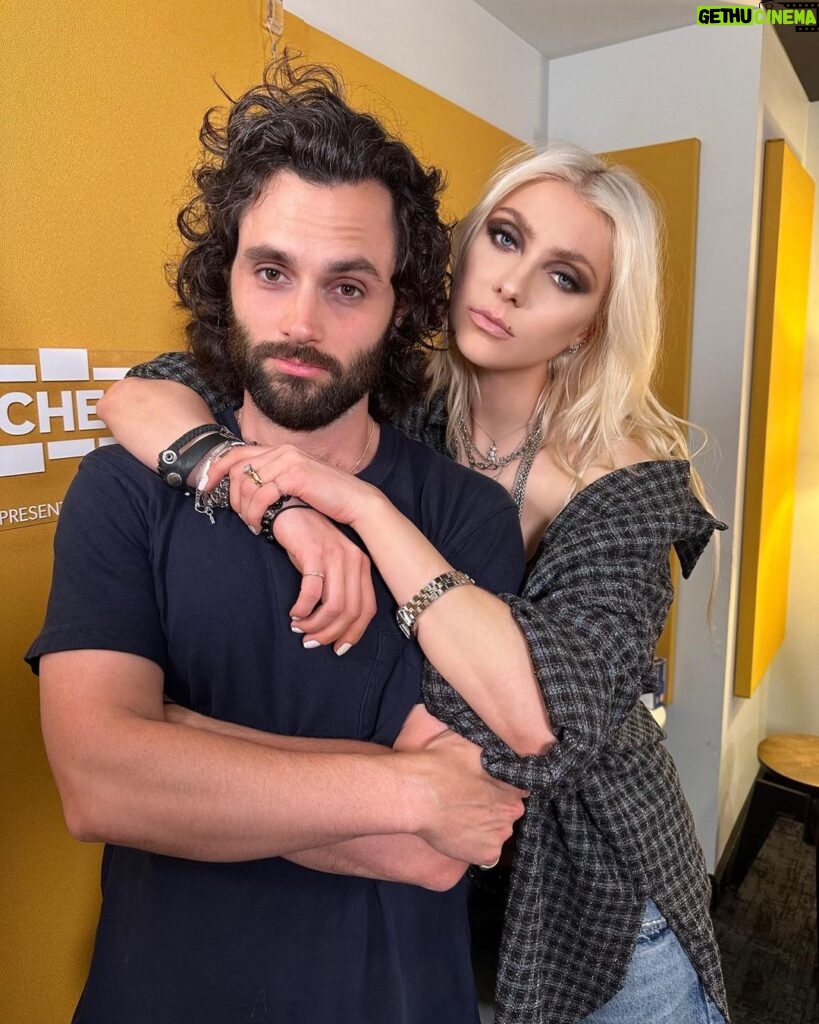 Penn Badgley Instagram - @taylormomsen has been all grown up for a long time, but I’ve barely seen her. Back in June, before the SAG-AFTRA strike, we reconnected for a conversation on @podcrushed that left me feeling so wholesome. She’s thriving, and refining her lifelong craft as a musician. I’m so happy for you, Taylor. 💜💜