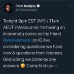 Penn Badgley Instagram – 4 April 9pm EST / 5 April 11am AEDT // DM @anisekofficial if you want to send us questions or reflections that pertain to our changing state during this pandemic. You can also comment here, or tune in and ask live.