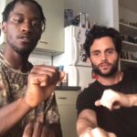 Penn Badgley Instagram - @kris.yute and me dancing to his song “I Did It.” Check it out on all platforms. It’s a jam 🚯🔊