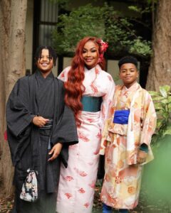 Phaedra Parks Instagram - “May your heart be light, your celebrations be joyful, and your time with loved ones be filled with warmth.” #MerryChristmas from our family to yours! #familytime #boymom #love #traveltheworld #travelwithkids Tokyo,Japan
