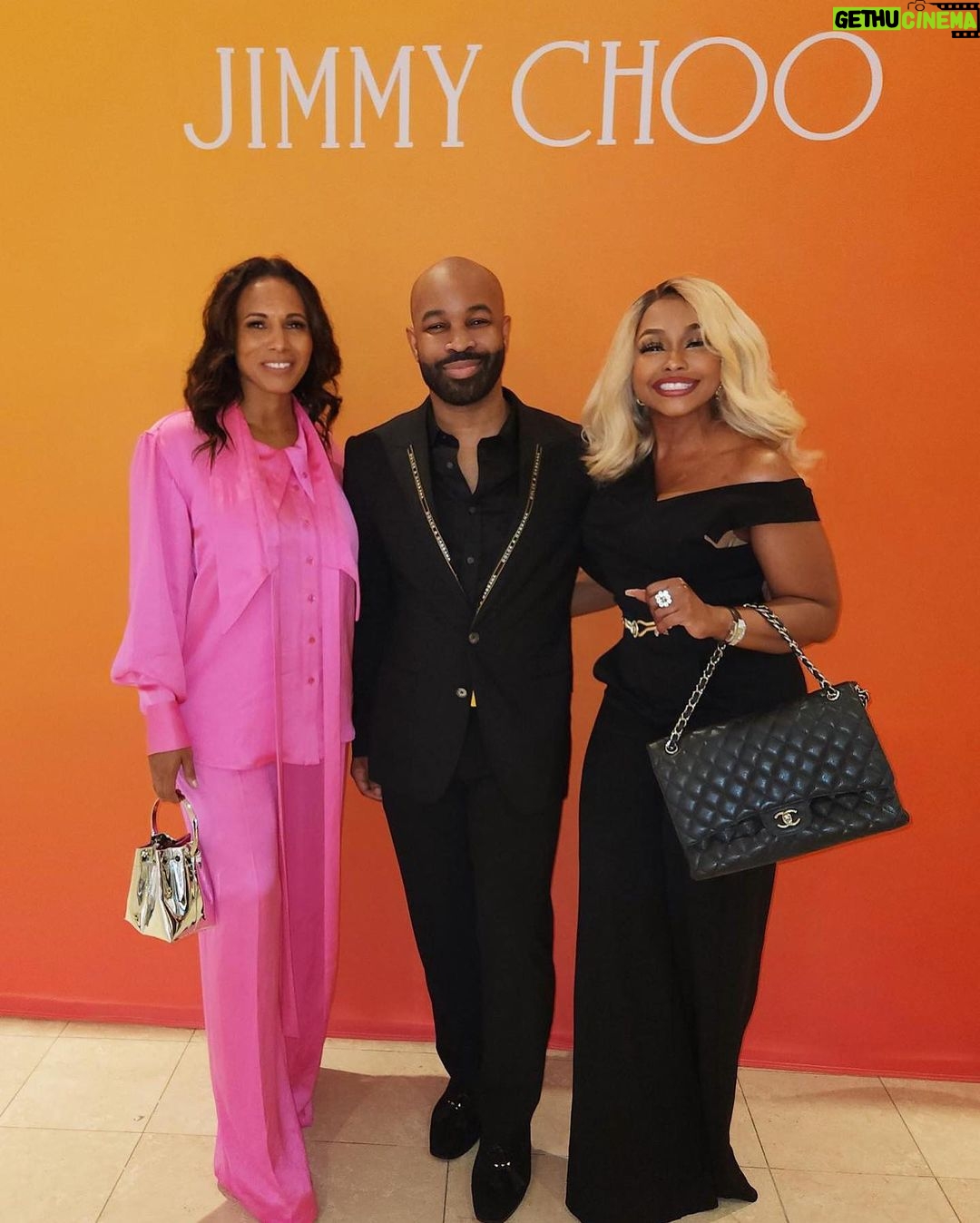 Phaedra Parks Instagram - The right shoe can make everything different. -Jimmy Choo but the right woman can make anything perfect! Kudos to #JimmyChoo #President Jaime Wynn @its_jme24 on a fabulous #grandopening! π #blackgirlmagic