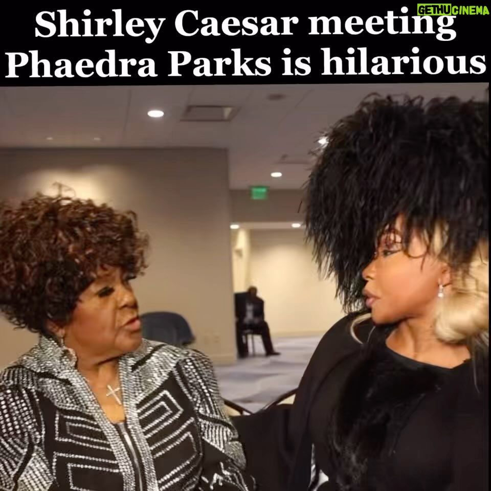 Phaedra Parks Instagram - #bestmoments of #2023! Everybody knows Iβm a double #PK and to have #gospel #legend @pastorscaesar fix my good church hat was hands down #iconic! I was raised on her music. I know every song word for word-and at almost 90 she still shouts and glides smoother than a peacock! She is #life!!!! #FBH #COGIC #holdmymule #FirstLadyofGosel #Pastor #ShirleyCeasar ππΎππΎ Thanks @larryreidlive & @freddyophotos @freddyopics for capturing this moment