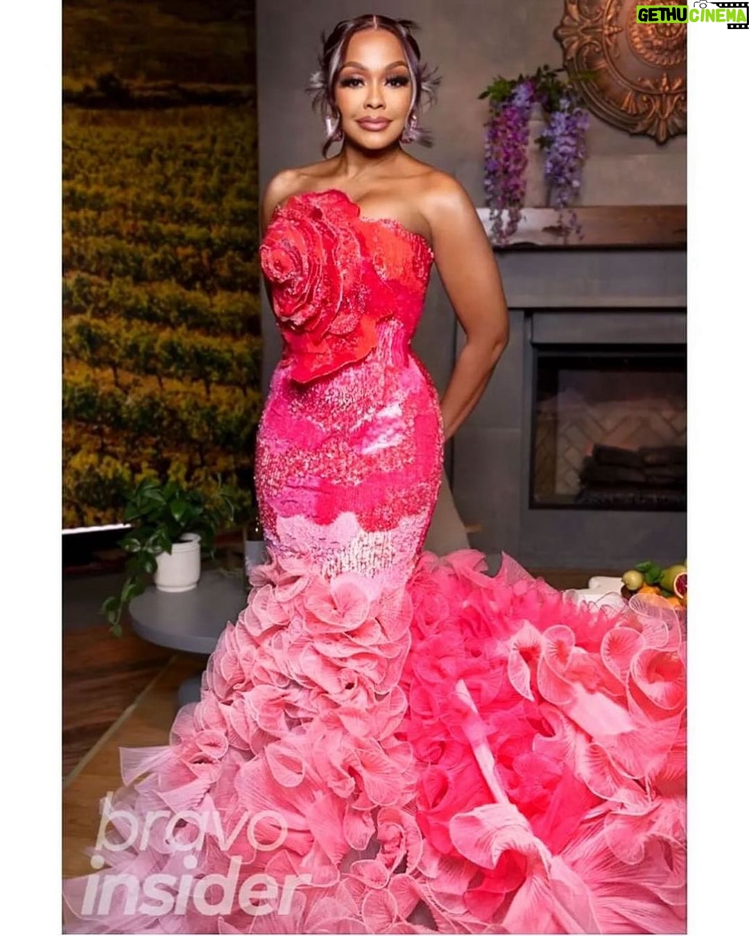 Phaedra Parks Instagram - “Gardens don’t tell, they show” 🌸🪷 #Married2Med Season 10 Reunion is otw. One for the books. 💋 Styled by: @icontips Hairstylist: @beetbydrek Hair: @kendrasboutique MUA: @makeupmadnessbycherry