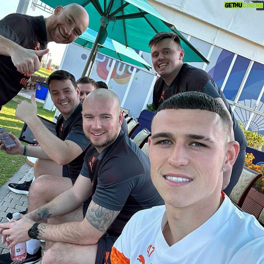 Phil Foden Instagram - Warm weather training 💪 Abu Dhabi 🇦🇪☀️ Abu Dhabi, United Arab Emirates