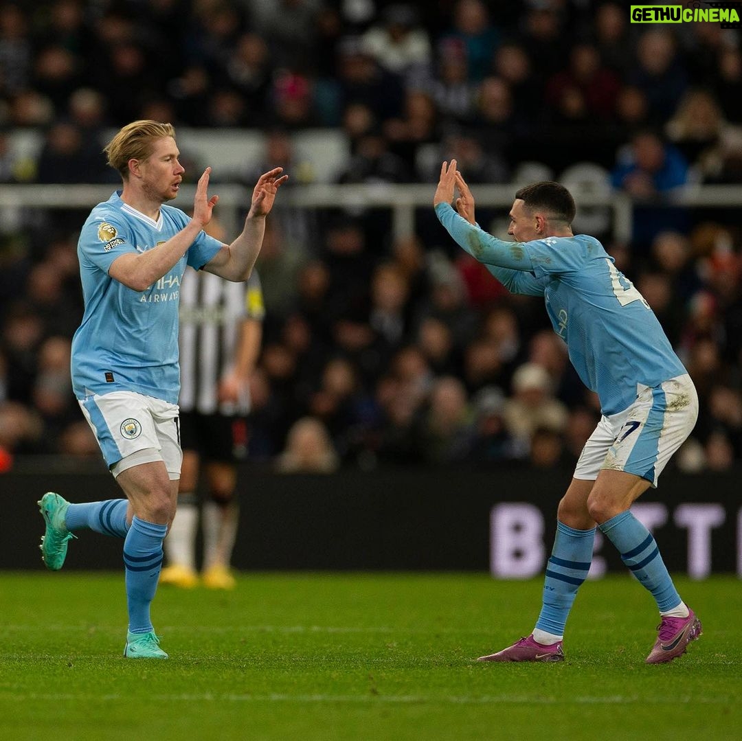 Phil Foden Instagram - Great day out! Buzzin with the win 💪🏻 Nice to have you back @kevindebruyne 👑 St James' Park