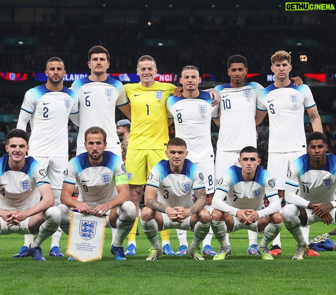 Phil Foden Instagram - Our #EURO2024 place secured 🔒 Proud of this team 🦁 Wembley Stadium