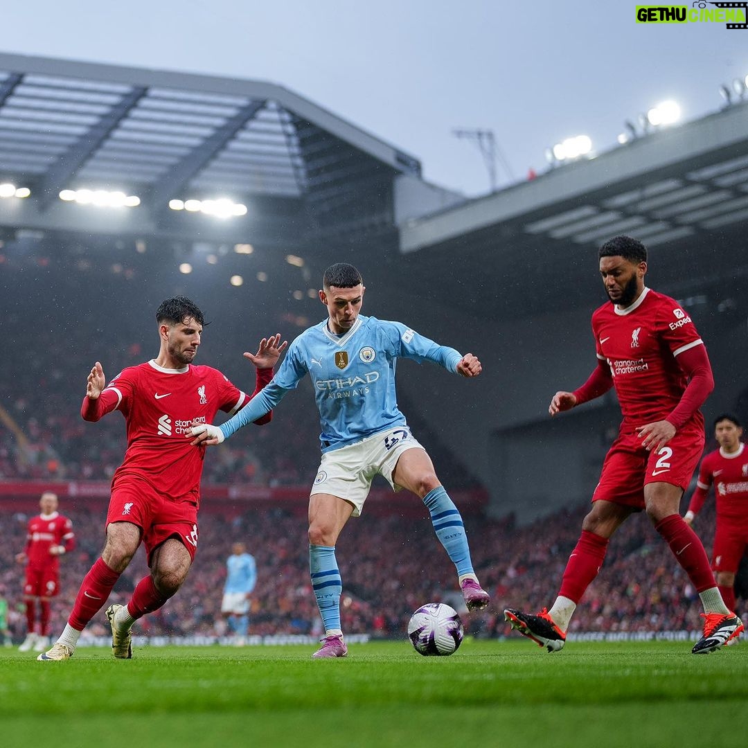 Phil Foden Instagram - A tough battle today 💪🏻 We’ll take the point and move onto the next one 👊🏻 Anfield