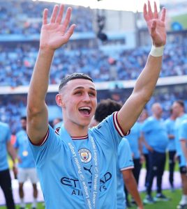 Phil Foden Instagram - What a day! 🩵🏆🖐🏻 Etihad Stadium