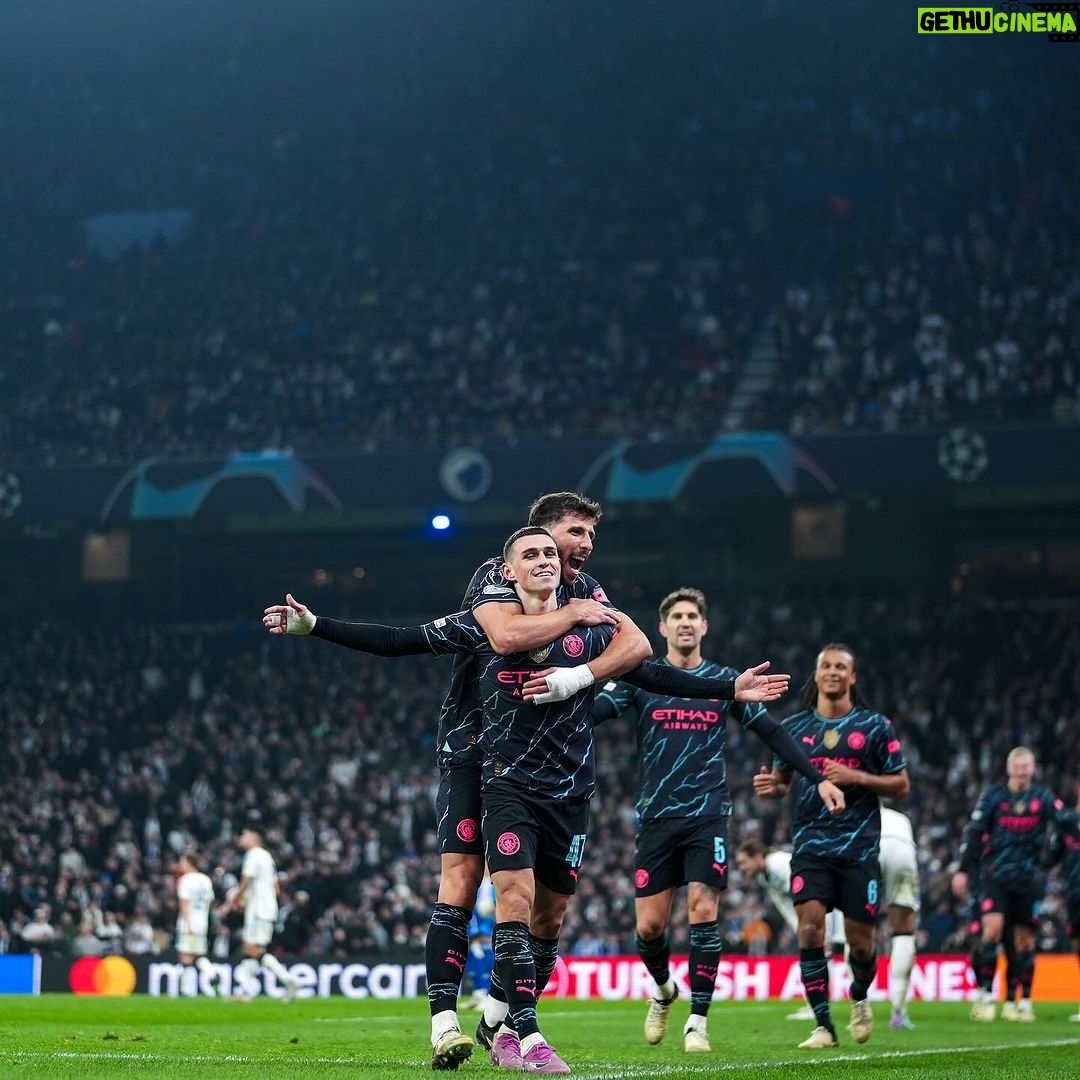 Phil Foden Instagram - Love a Champions League night 👊🏻 Shoutout to the travelling fans too 👏🏻🩵 Parken - København