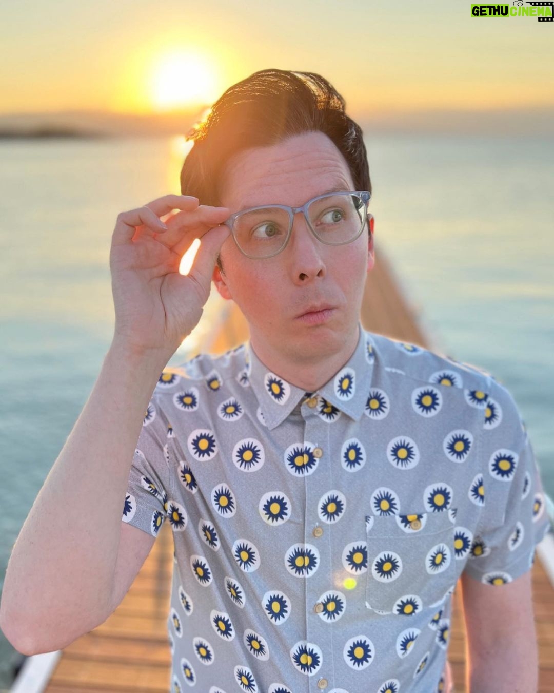 Phil Lester Instagram - Vibing in my new ‘seafoam’ frames before I inevitably drop them in the sea..foam 🌊👓