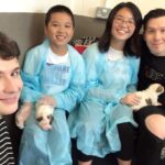 Phil Lester Instagram - Got to pet these tiny puppies today so it’s all downhill from here. Thanks to @rachael__pie (and her bro) for hanging out with us and @makeawishuk and @battersea for making it happen! Swipe to the next pic for some extreme puppy dog eyes 🐶 Battersea Dog and Cats Home