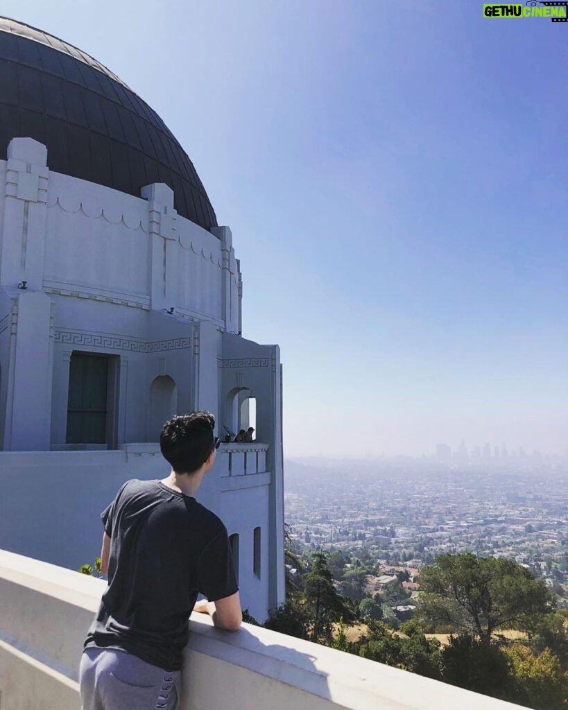 Phil Lester Instagram - the view was worth fully melting on the hike to the top ✨🔭 Griffith Observatory