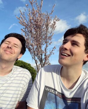 Phil Lester Instagram - 🌸 We planted a cherry blossom in the garden last year and it’s just bloomed!! 🌸 hanami picnic time