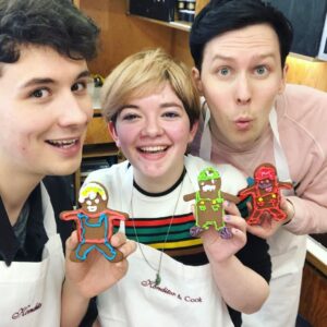 Phil Lester Instagram - We actually learned how to “decorate” cakes today thanks to @grace.the.gargling.ghost & @makeawishuk now hopefully this Easter baking will be less of a disaster! 😬🍰