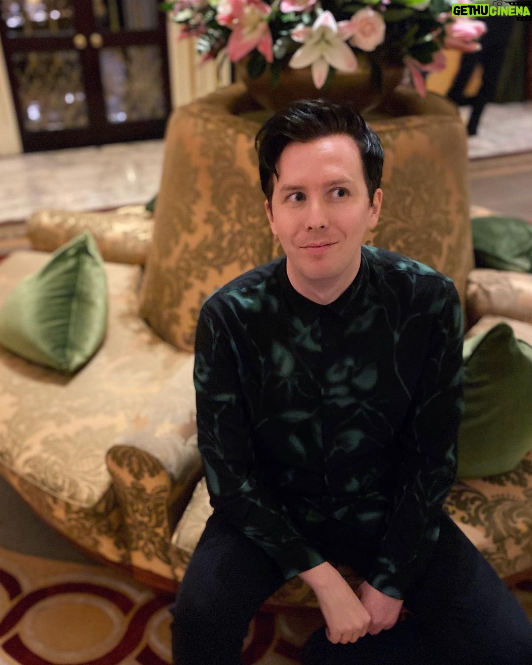 Phil Lester Instagram - Successfully camouflaging with all plants, fancy upholstery and plain white walls